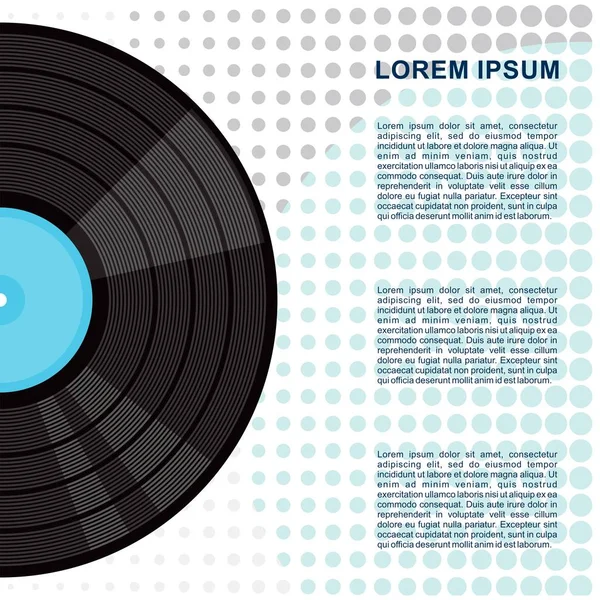 Póster de vinilo gramófono — Archivo Imágenes Vectoriales