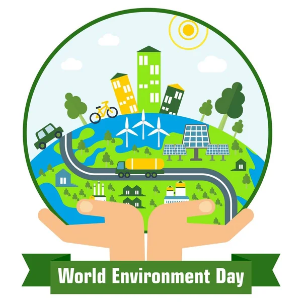 Giornata mondiale dell'ambiente — Vettoriale Stock