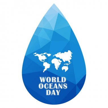 Dünya okyanus günü üçgen damla