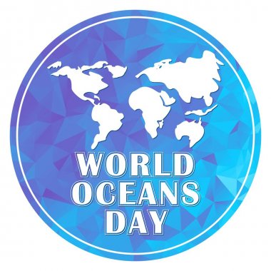 Dünya okyanus günü üçgen logosu