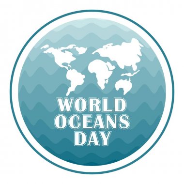Dünya okyanus günü dalga logosu