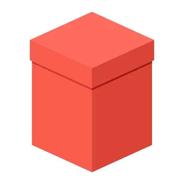 Hög röd presentbox — Stock vektor
