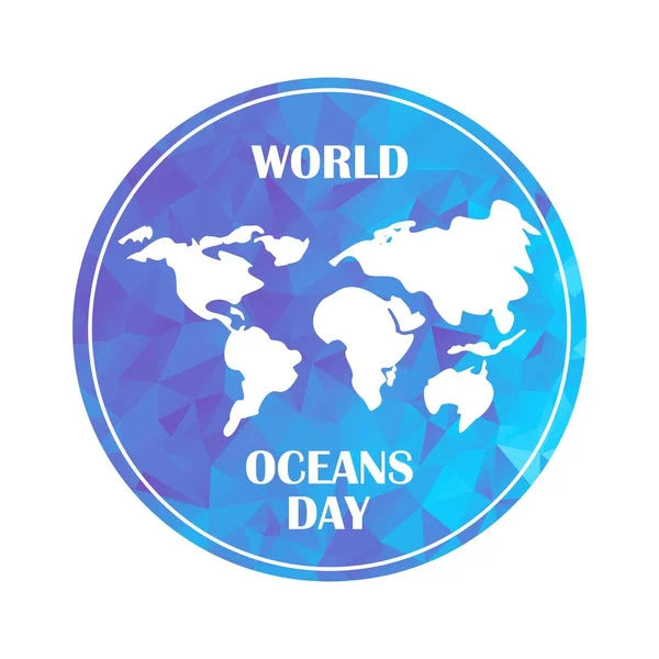 Triángulo mundo océanos día — Archivo Imágenes Vectoriales