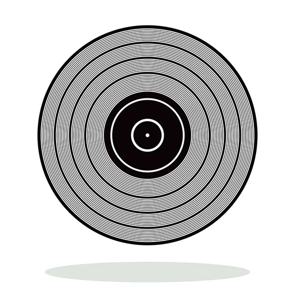 Vinyl grammofoonplaten verslagpictogram — Stockvector