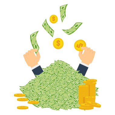 Altın kağıt para ile el