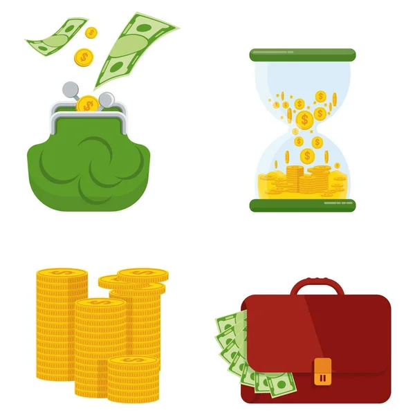 Conjunto de dinero — Vector de stock