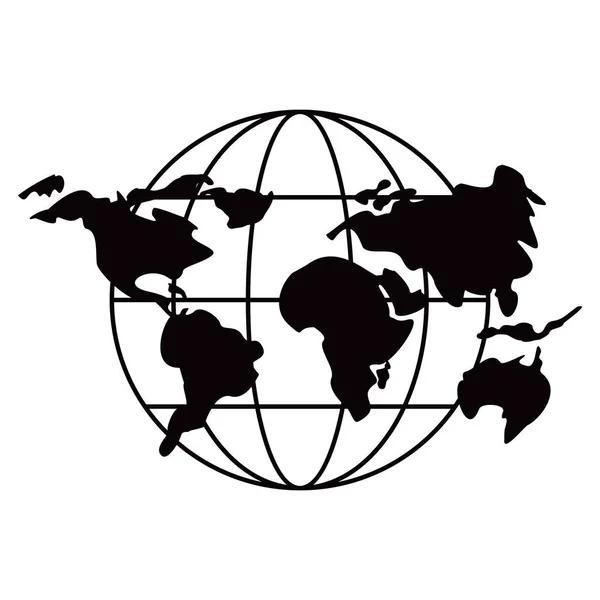 Schwarze Globus-Ikone — Stockvektor