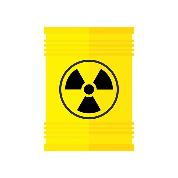 Nuclear waste burrel — Stock Vector