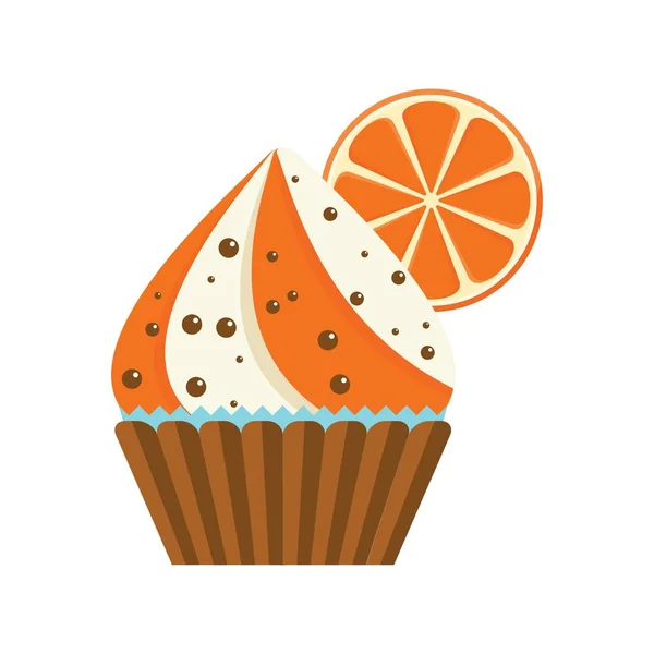 Csokoládé torta grapefruit — Stock Vector