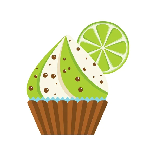 Lime-csokoládé torta — Stock Vector