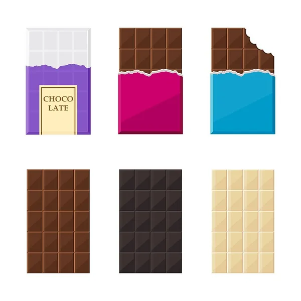Zestaw z czekolady — Wektor stockowy