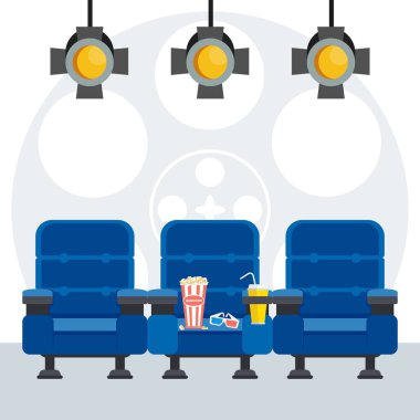 Mavi sinema koltukları poster