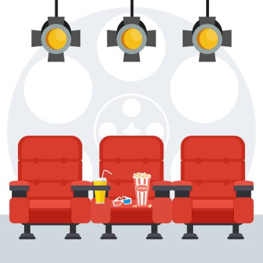 Kırmızı sinema koltukları poster
