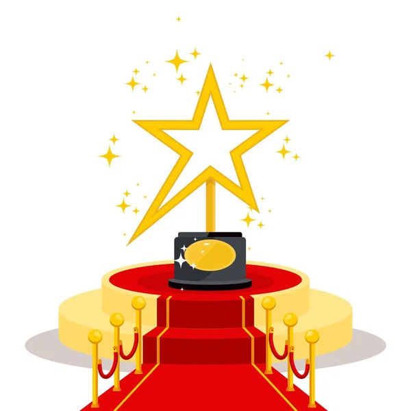 Golden star díjat — Stock Vector