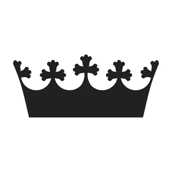Корона королівська чорна ікона — стоковий вектор