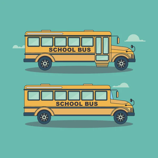 Autobus scolaire rétro — Image vectorielle