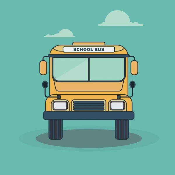 Rétro scolaire bus top wiew — Image vectorielle