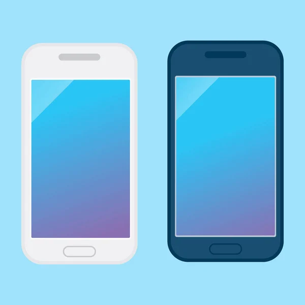 Δύο σύγχρονα smartphone — Διανυσματικό Αρχείο