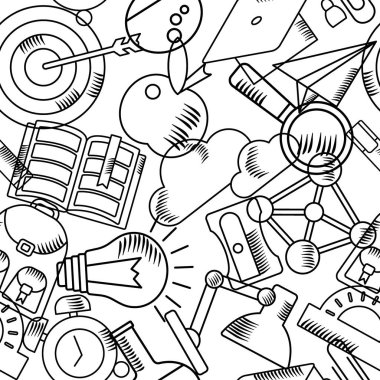 okul pattren beyaz siyah