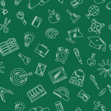 Yeşil okul pattren siyah