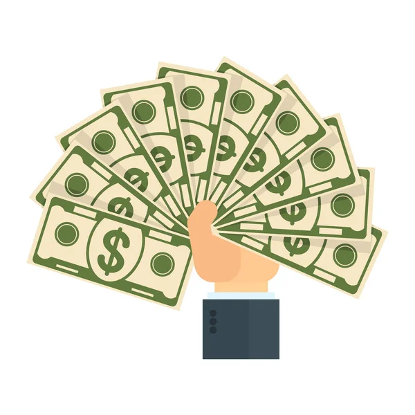 Hand with money — Stock Vector