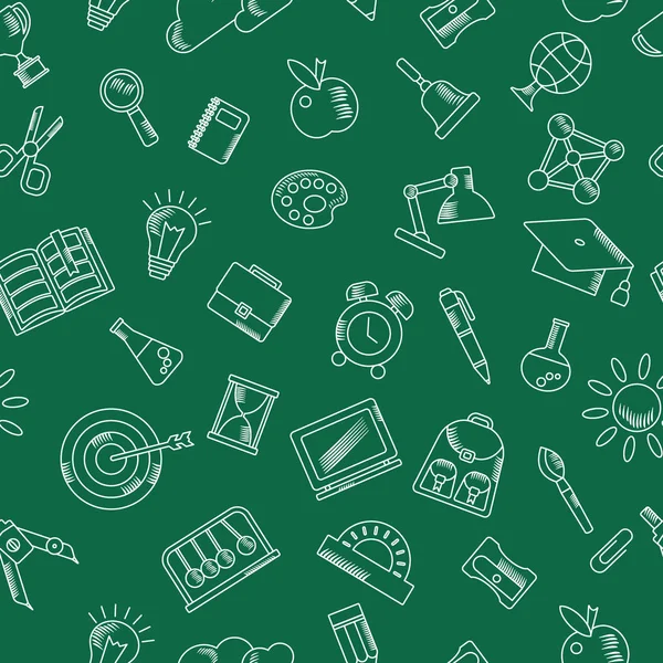 Yeşil okul pattren siyah