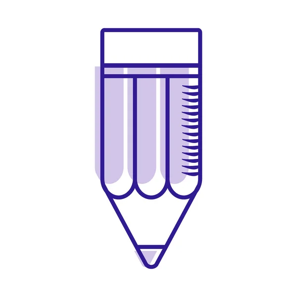 Линии большой фиолетовый карандаш — стоковый вектор
