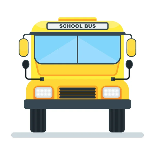 Jaune bus scolaire vue de dessus — Image vectorielle