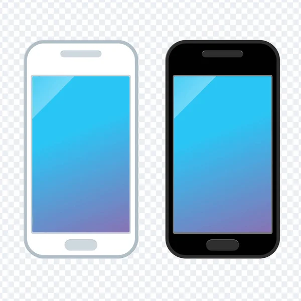 Two phones blue screen — Stock Vector