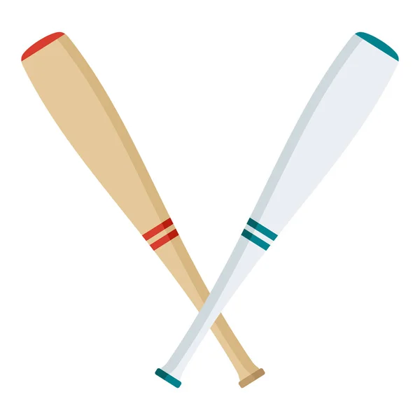 Dos bates de béisbol — Vector de stock