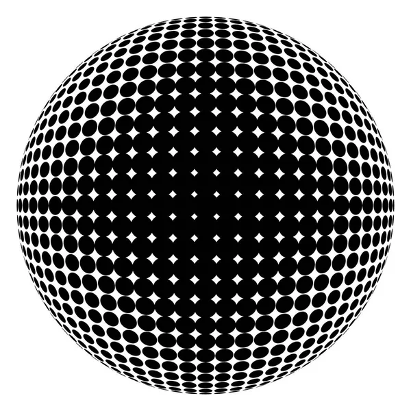 半色调黑色球体 — 图库矢量图片