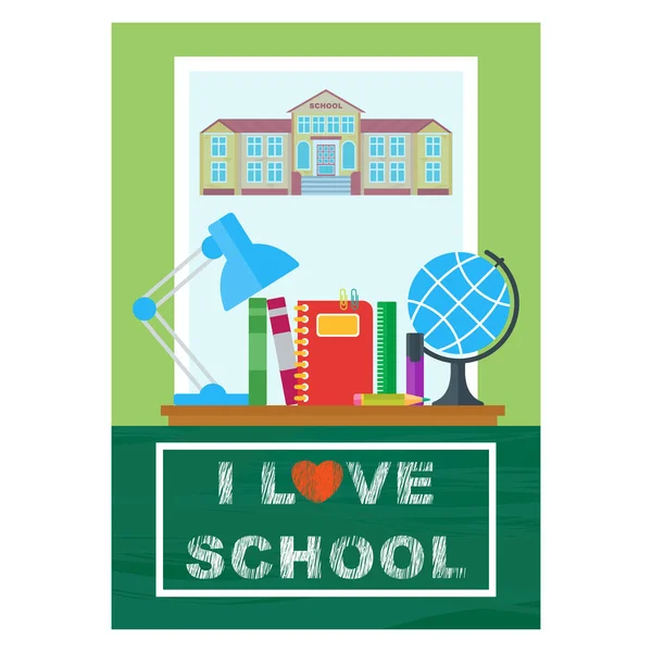 Amore scuola poster — Vettoriale Stock