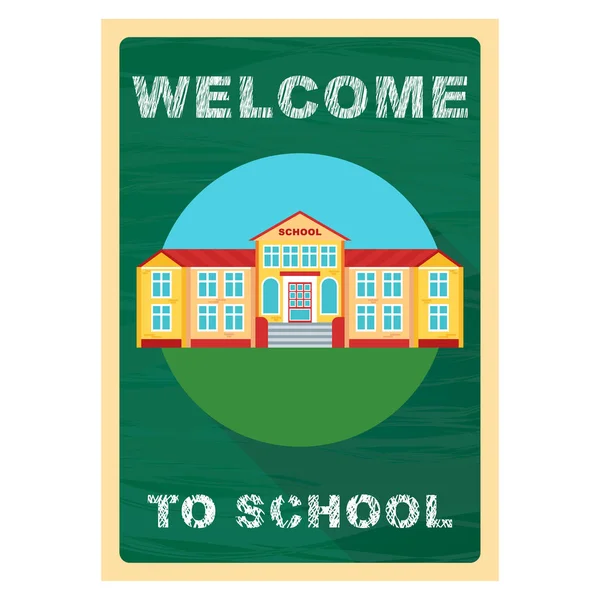 Welkom op school-poster — Stockvector