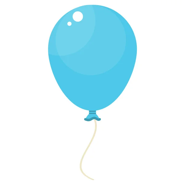 Icône de ballon bleu — Image vectorielle