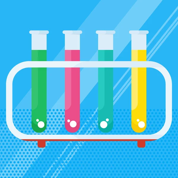Kimyasal laboratuvar test tüpü — Stok Vektör