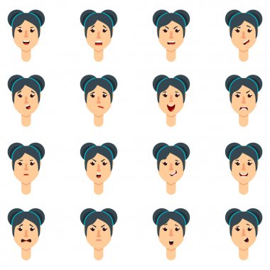 esmer kadının ifade kümesi