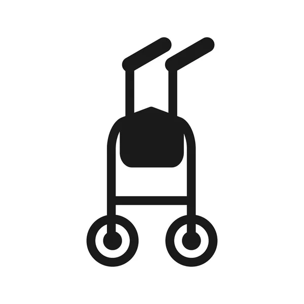 Caminar bastón ruedas icono — Archivo Imágenes Vectoriales