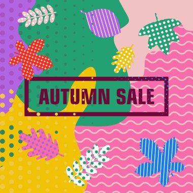 soyut sonbahar satışı büyük başlığı