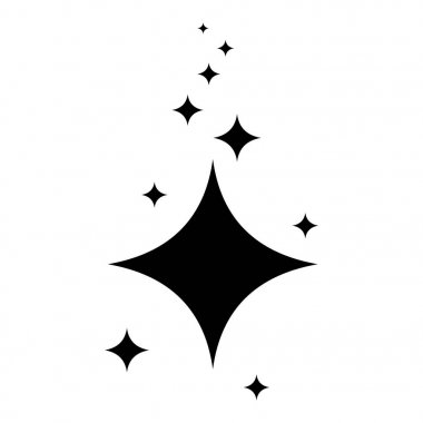 siyah yıldız simgesini temiz
