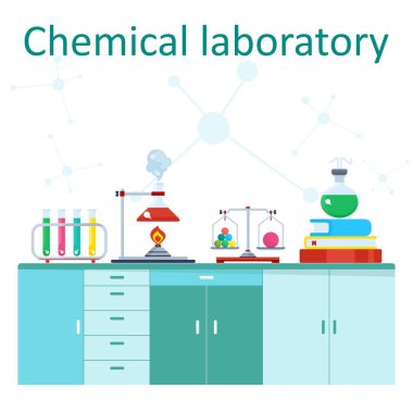 kimyasal laboratuvar poster