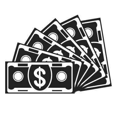 banknot fan siyah simgesi