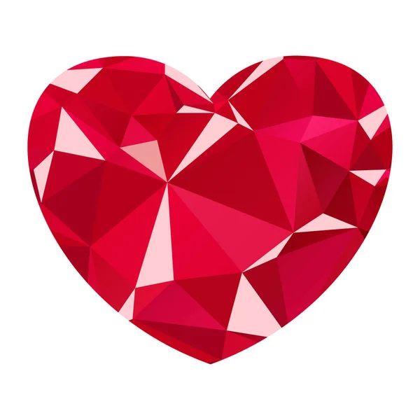 Icono corazón de diamante — Vector de stock