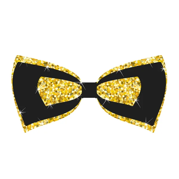 Gold bow tie — Stock Vector