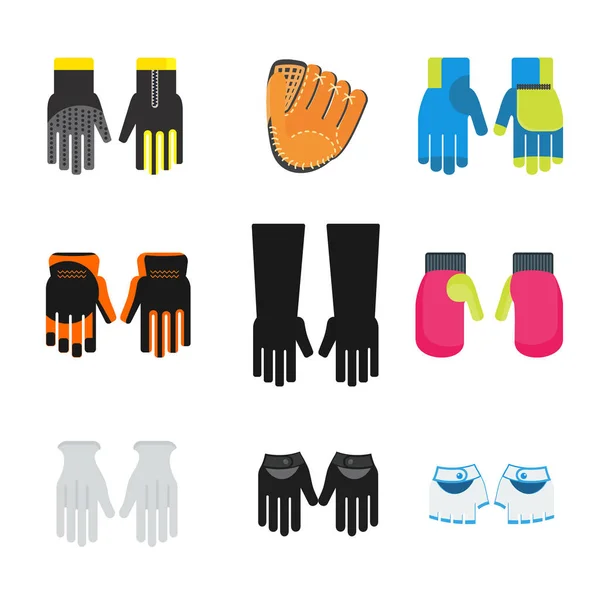 Набор перчаток — стоковый вектор