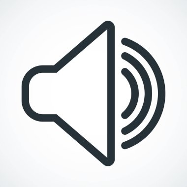 izole ses siyah simgesi