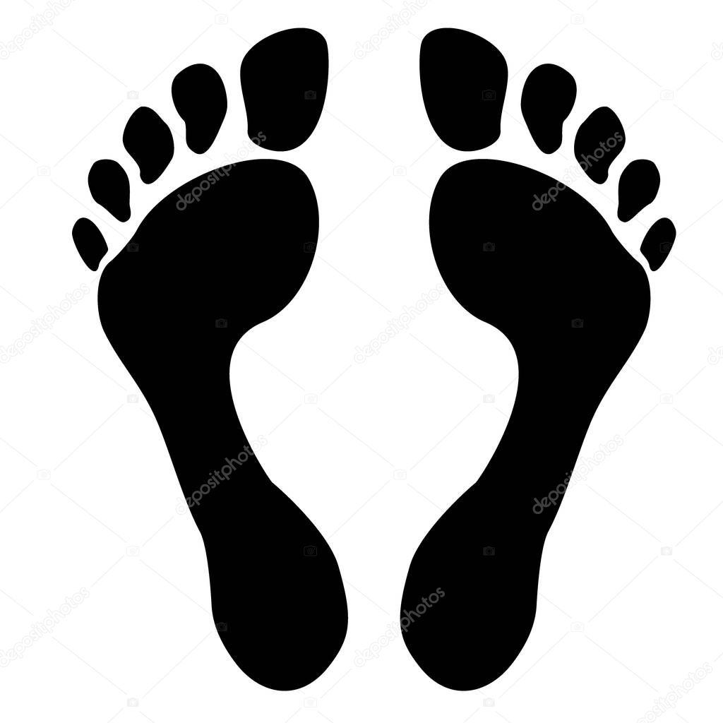 footprint black icon