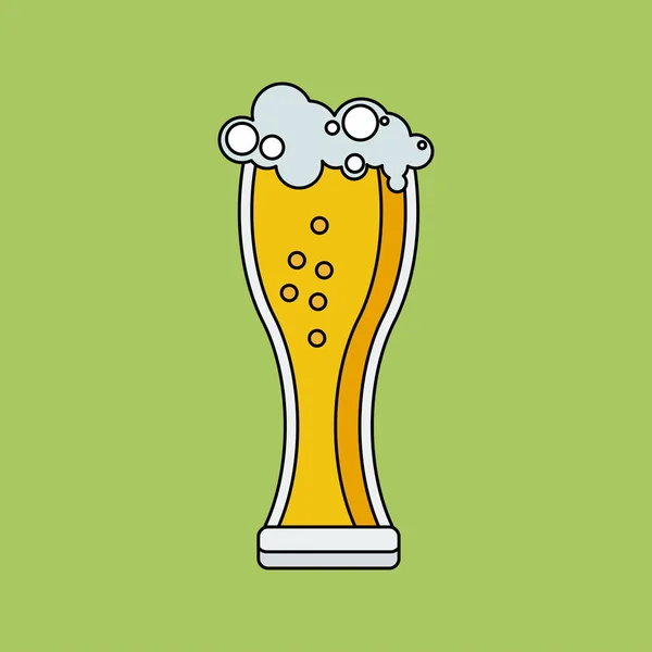 Bira cam doğrusal — Stok Vektör