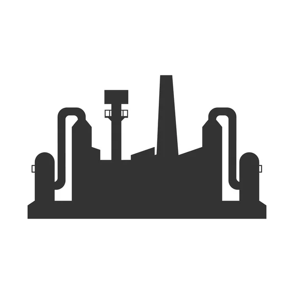 Fabriek zwart pictogram — Stockvector