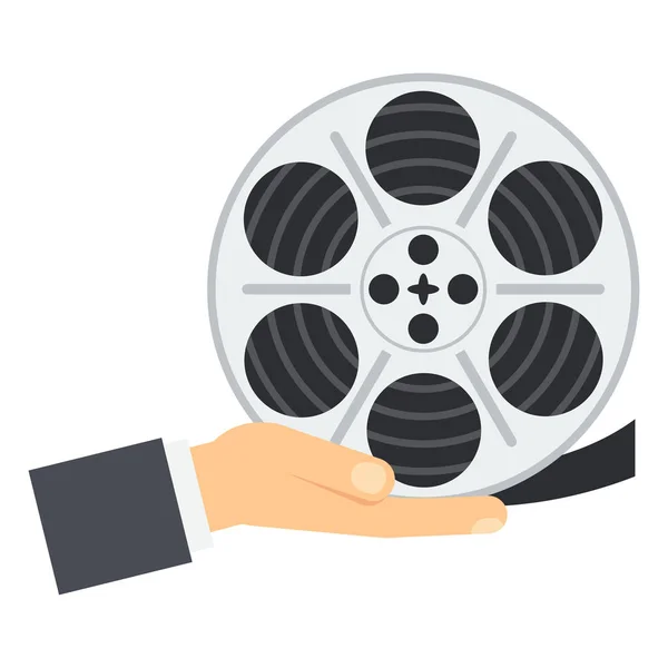 Χέρι με κύλινδρο κινηματογράφος — Διανυσματικό Αρχείο