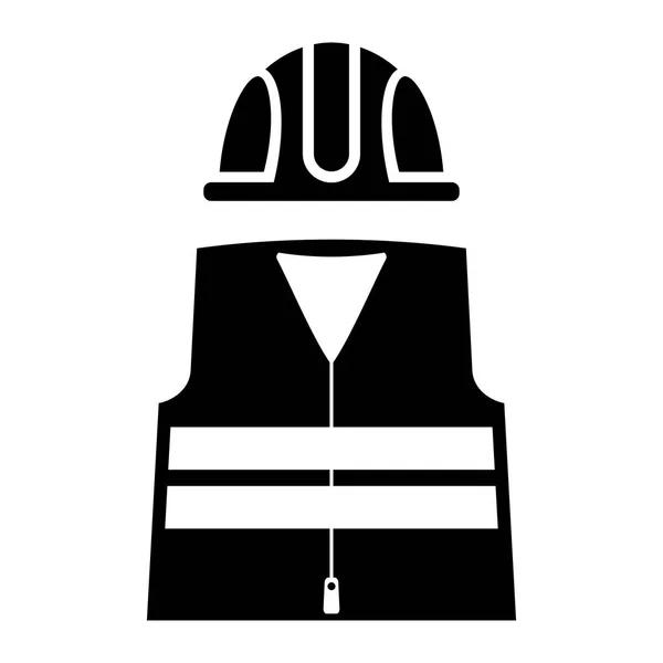 Vest and helmet icon — Stock Vector